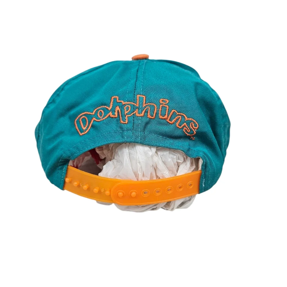 Vintage 90 Mighty Mac Retro Miami Dolphins NFL Football Snapback Hat Cap Toddler